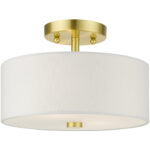 51052-12 2 Light Satin Brass Semi Flush-Lighting LumensSemi Flush