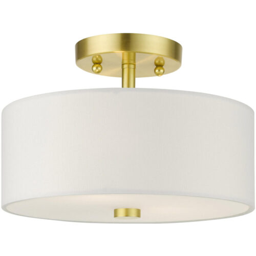 51052-12 2 Light Satin Brass Semi Flush-Lighting LumensSemi Flush