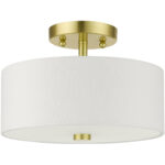 51052-12 2 Light Satin Brass Semi Flush-Lighting LumensSemi Flush