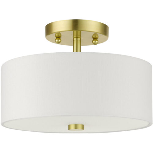 51052-12 2 Light Satin Brass Semi Flush-Lighting LumensSemi Flush