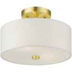 51052-12 2 Light Satin Brass Semi Flush-Lighting LumensSemi Flush