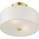 51052-12 2 Light Satin Brass Semi Flush-Lighting LumensSemi Flush