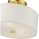 51052-12 2 Light Satin Brass Semi Flush-Lighting LumensSemi Flush