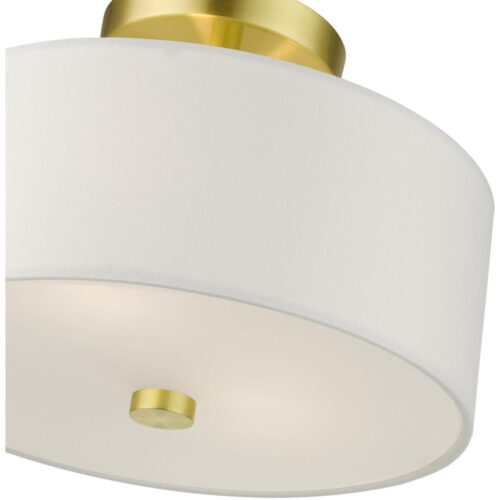 51052-12 2 Light Satin Brass Semi Flush-Lighting LumensSemi Flush