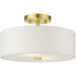 51053-12 2 Light Satin Brass Semi Flush-Lighting LumensSemi Flush