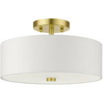 51053-12 2 Light Satin Brass Semi Flush-Lighting LumensSemi Flush