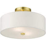 51053-12 2 Light Satin Brass Semi Flush-Lighting LumensSemi Flush