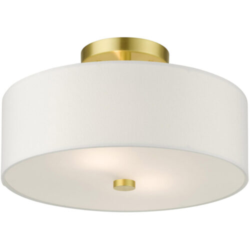 51053-12 2 Light Satin Brass Semi Flush-Lighting LumensSemi Flush