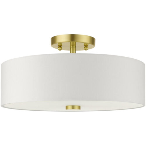 51054-12 3 Light Satin Brass Semi Flush-Lighting LumensSemi Flush