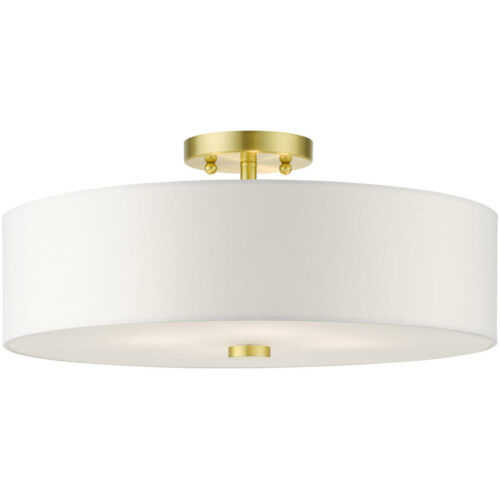 51055-12 4 Light Satin Brass Semi Flush-Lighting LumensSemi Flush