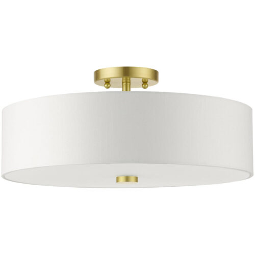 51055-12 4 Light Satin Brass Semi Flush-Lighting LumensSemi Flush