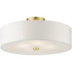 51055-12 4 Light Satin Brass Semi Flush-Lighting LumensSemi Flush