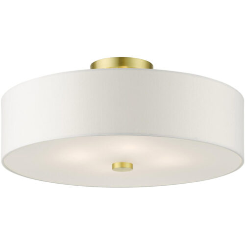 51055-12 4 Light Satin Brass Semi Flush-Lighting LumensSemi Flush