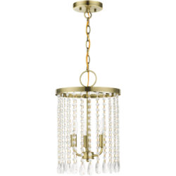 51060-01 3 Light Antique Brass Pendant Chandelier-Lighting LumensChandeliers