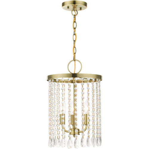 51060-01 3 Light Antique Brass Pendant Chandelier-Lighting LumensChandeliers