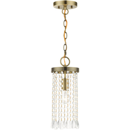 51062-01 1 Light Antique Brass Single Pendant-Lighting LumensPendant Lights