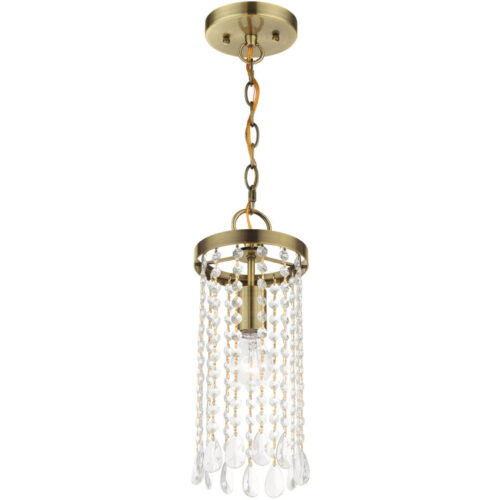 51062-01 1 Light Antique Brass Single Pendant-Lighting LumensPendant Lights