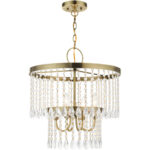 51064-01 4 Light Antique Brass Pendant Chandelier-Lighting LumensChandeliers