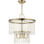 51064-01 4 Light Antique Brass Pendant Chandelier-Lighting LumensChandeliers