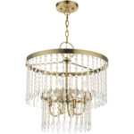 51064-01 4 Light Antique Brass Pendant Chandelier-Lighting LumensChandeliers