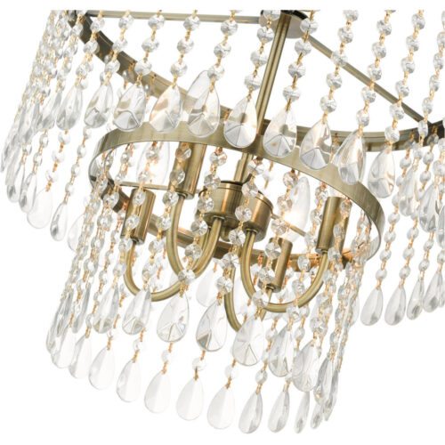 51064-01 4 Light Antique Brass Pendant Chandelier-Lighting LumensChandeliers