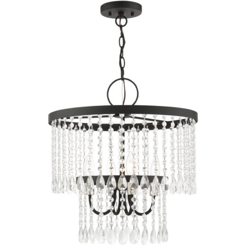 51064-04 4 Light Black Pendant Chandelier-Lighting LumensChandeliers