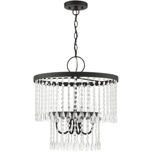 51064-04 4 Light Black Pendant Chandelier-Lighting LumensChandeliers