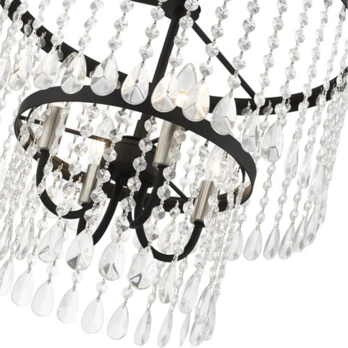 51064-04 4 Light Black Pendant Chandelier-Lighting LumensChandeliers