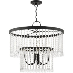 51065-04 5 Light Black Pendant Chandelier-Lighting LumensChandeliers