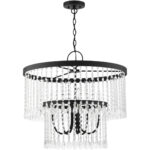 51065-04 5 Light Black Pendant Chandelier-Lighting LumensChandeliers