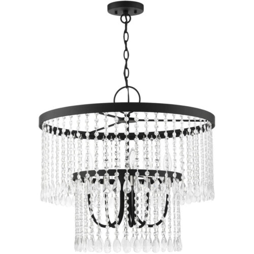 51065-04 5 Light Black Pendant Chandelier-Lighting LumensChandeliers