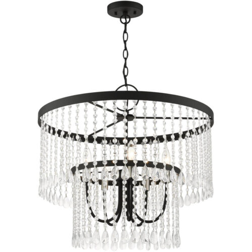 51065-04 5 Light Black Pendant Chandelier-Lighting LumensChandeliers