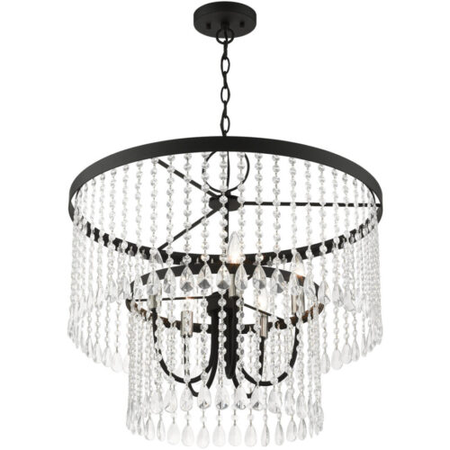 51065-04 5 Light Black Pendant Chandelier-Lighting LumensChandeliers