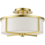 51073-12 2 Light Satin Brass  Semi Flush-Lighting LumensSemi Flush