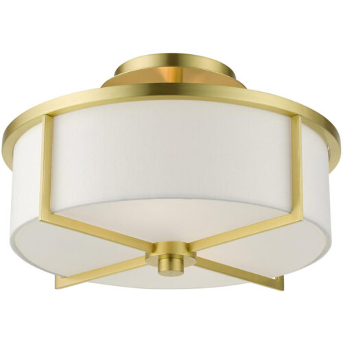 51073-12 2 Light Satin Brass  Semi Flush-Lighting LumensSemi Flush