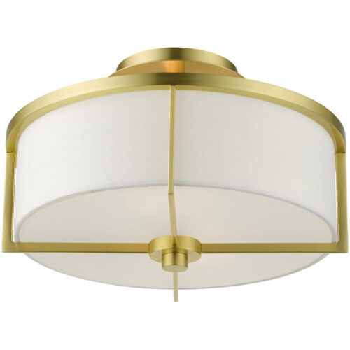 51073-12 2 Light Satin Brass  Semi Flush-Lighting LumensSemi Flush