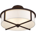 3 Light Bronze Ceiling Light fixture with Steel base material-Lighting LumensFlush Mount Ceiling Lights