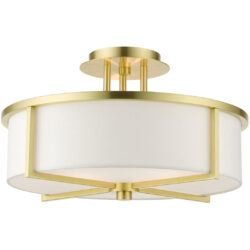 51074-12 3 Light Satin Brass  Semi Flush-Lighting LumensSemi Flush