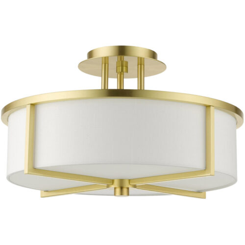 51074-12 3 Light Satin Brass  Semi Flush-Lighting LumensSemi Flush