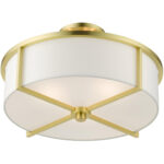 51074-12 3 Light Satin Brass  Semi Flush-Lighting LumensSemi Flush