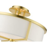 51074-12 3 Light Satin Brass  Semi Flush-Lighting LumensSemi Flush