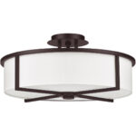 4 Light Bronze Ceiling Light fixture with Steel base material-Lighting LumensFlush Mount Ceiling Lights