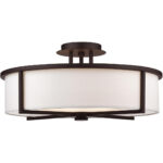 4 Light Bronze Ceiling Light fixture with Steel base material-Lighting LumensFlush Mount Ceiling Lights