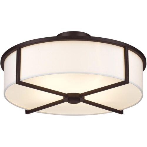 4 Light Bronze Ceiling Light fixture with Steel base material-Lighting LumensFlush Mount Ceiling Lights