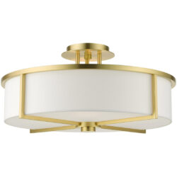 51075-12 4 Light Satin Brass  Semi Flush-Lighting LumensSemi Flush