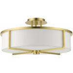 51075-12 4 Light Satin Brass  Semi Flush-Lighting LumensSemi Flush