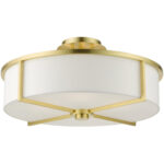 51075-12 4 Light Satin Brass  Semi Flush-Lighting LumensSemi Flush