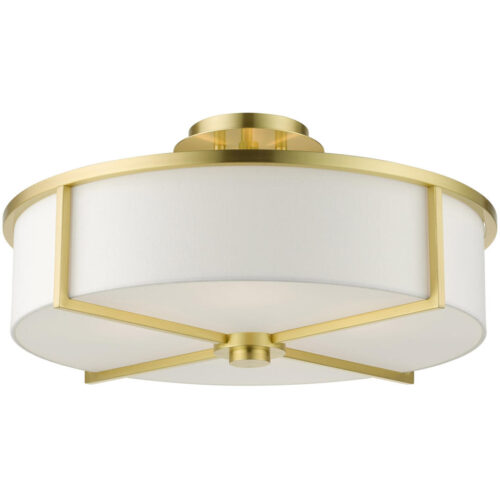 51075-12 4 Light Satin Brass  Semi Flush-Lighting LumensSemi Flush