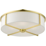 51075-12 4 Light Satin Brass  Semi Flush-Lighting LumensSemi Flush