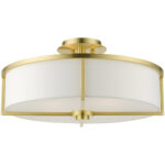 51075-12 4 Light Satin Brass  Semi Flush-Lighting LumensSemi Flush